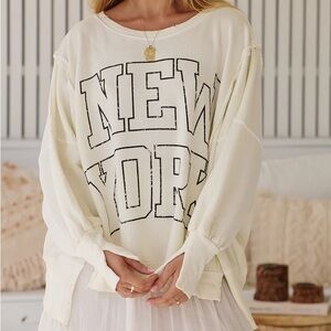 Free People Graphic Camden Crewneck